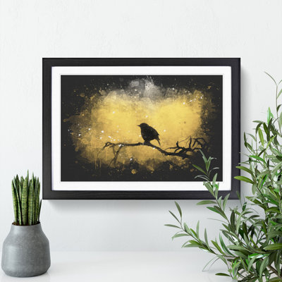 Bird at Sunset - Framed Print