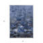 Tapis intérieur lavable floral bleu marine et bleu denim HomeRoots 8 pi x 10 pi