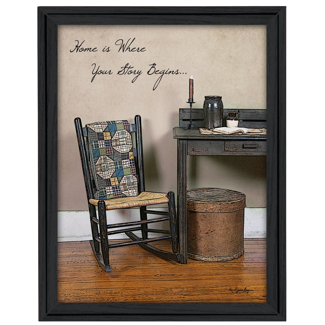 'Home Story' Framed Graphic Art Print Trendy Decor 4U
