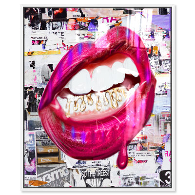 Oliver Gal Untamed Elegance Fashion - Hand-Applied Glass Coat Framed Canvas Art