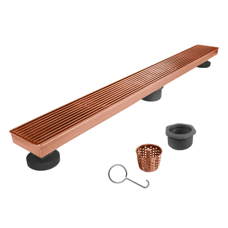 32.75'' W Linear Grid, Brushed Rose Gold