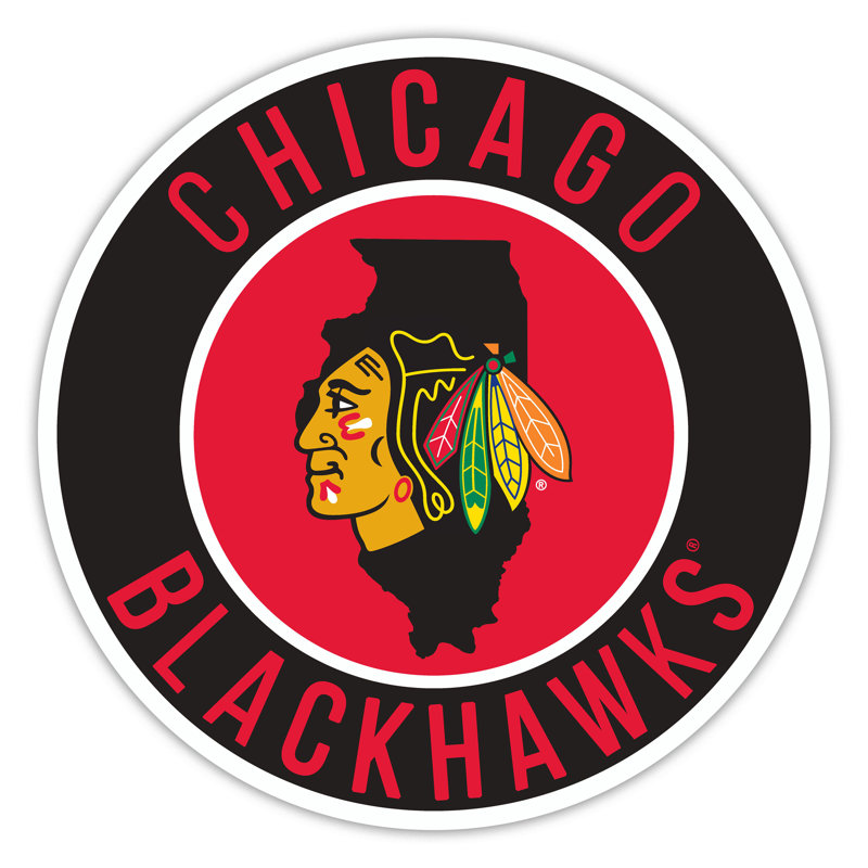 Blackhawks Bright Line - 16 po avec cercle
