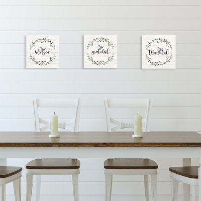 Grateful, Thankful & Blessed Signs By Elizabeth Tyndall, Canvas Art (Set Of 3) -  Red Barrel Studio®, 7EDE7CBFA94B4CD6B04B25757F9F4BF8