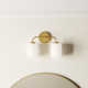 Fitz 2 Light Frosted Dimmable Vanity Light