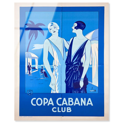 Blue Havana Nights Acrylic Print Retro Fashion Decor by Art Remedy
