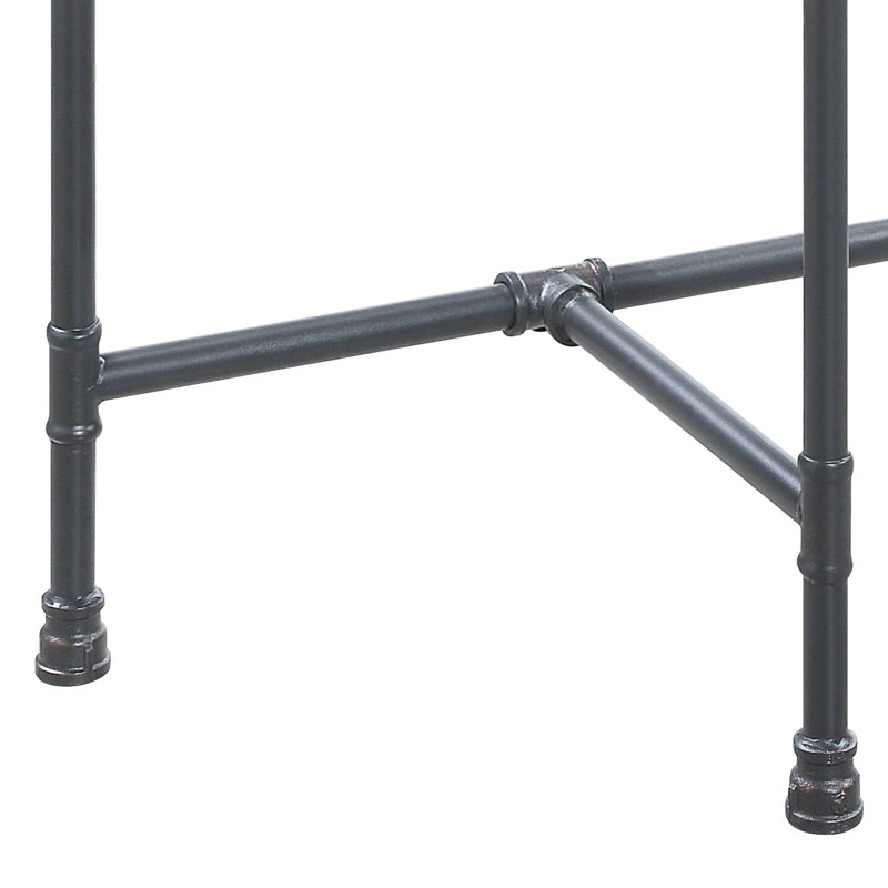 Table en verre transparent et gris sable style « pipe à eau », version démontable, plateau trempé, structure en métal, épaisseur du plateau : 8 mm, capacité de charge : 31,8 kg, profondeur : 44,5 cm, largeur : 121,3 cm, hauteur : 75,5 cm, poids de la table finie : 15,7 kg