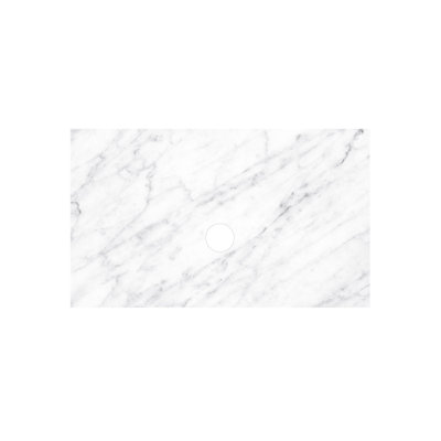 37" Single Bathroom Vanity Top in Carrara