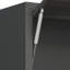 Armoire de rangement murale noire pour outils - métal robuste. Spacieux, serrure solide, capacité de tablette de 120 lb, métal moderne, noir. Vaste espace pour les outils, charge sécuritaire et style