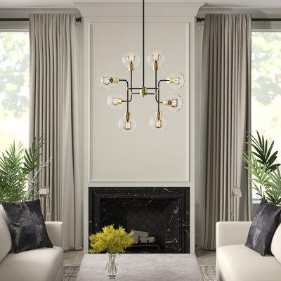 Lustre linéaire 8 lumières spoutnik modern Marisha