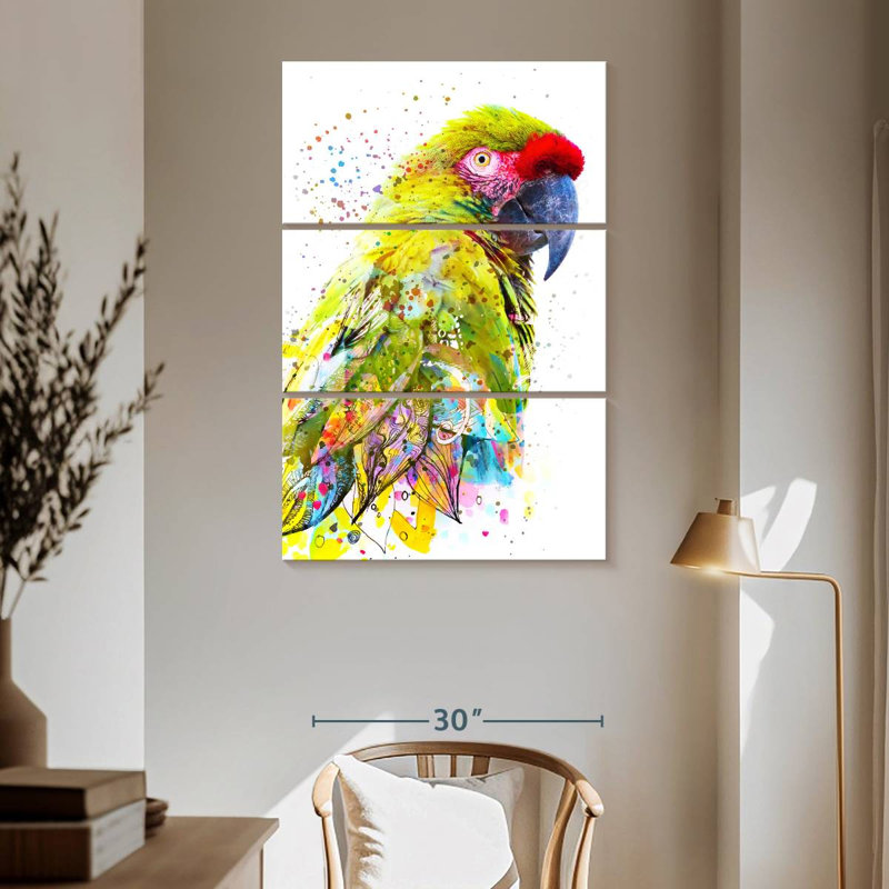 Brampt superbe oiseau de safari, H 65 po x l 42 po