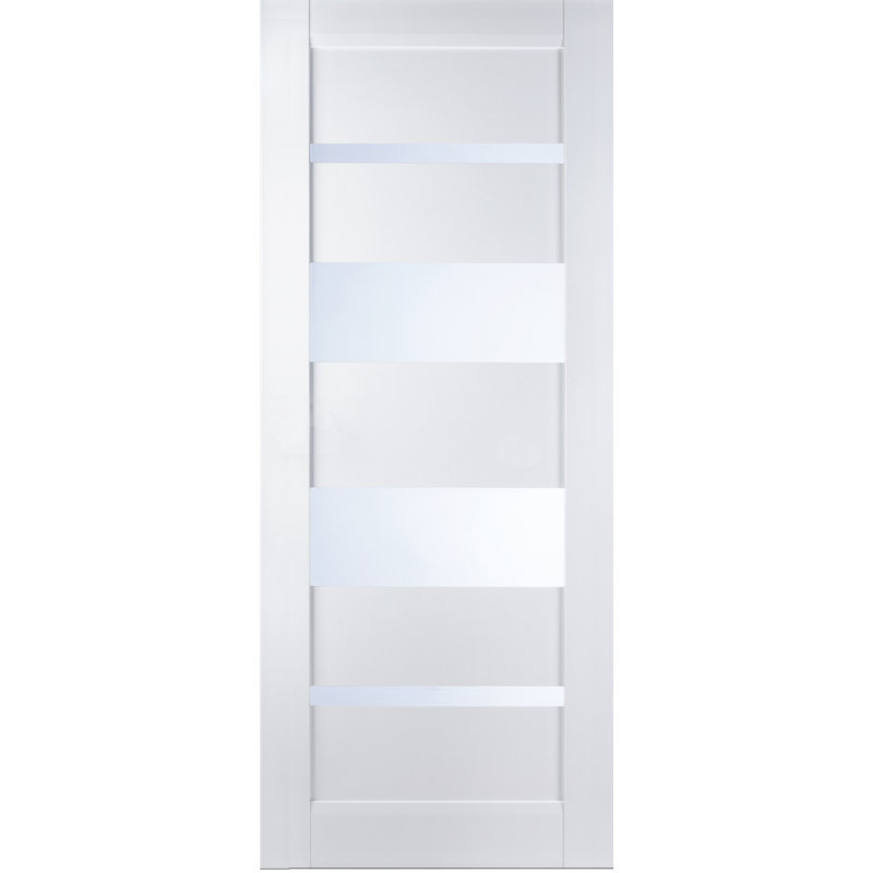 Bianco Noble Frosted Glass Composite Prehung Interior Door