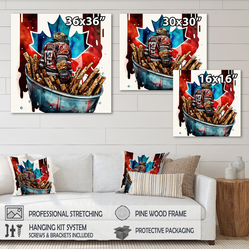 «But Tender in Poutine II», impression sur toile, H 16 po x l 16 po x P 1 po, Toile tendue