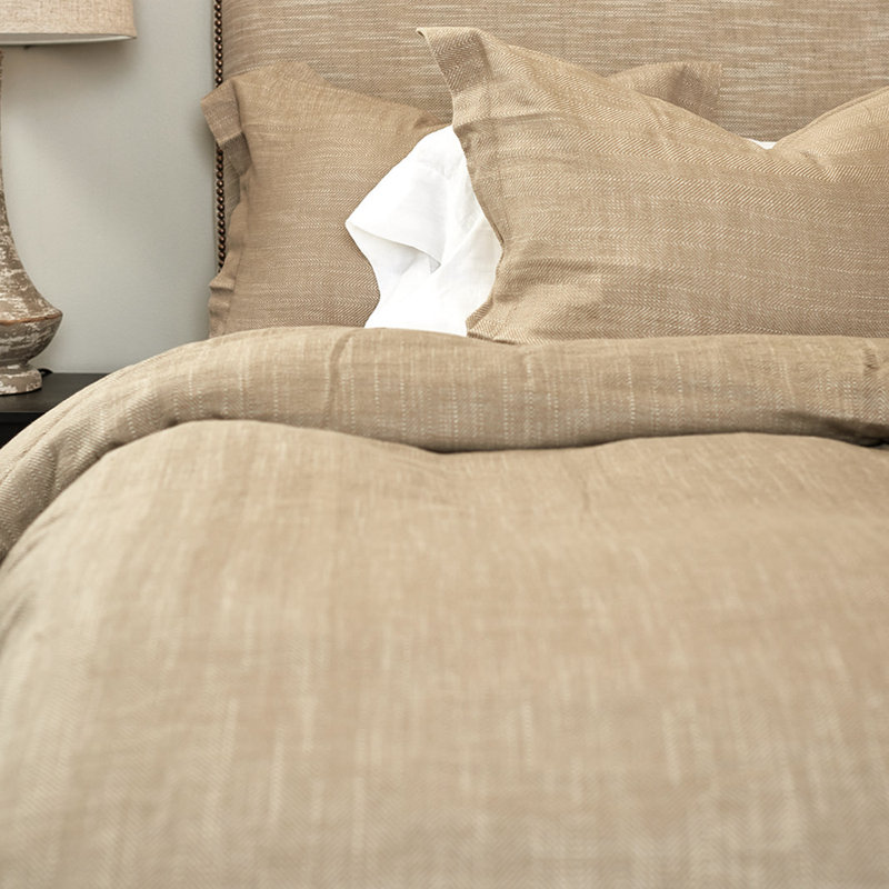 Logue Cotton Button Sham - King, King, Natural