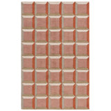Nickelsen Hand Tufted Wool/Cotton Geometric Rug in Pink/Beige