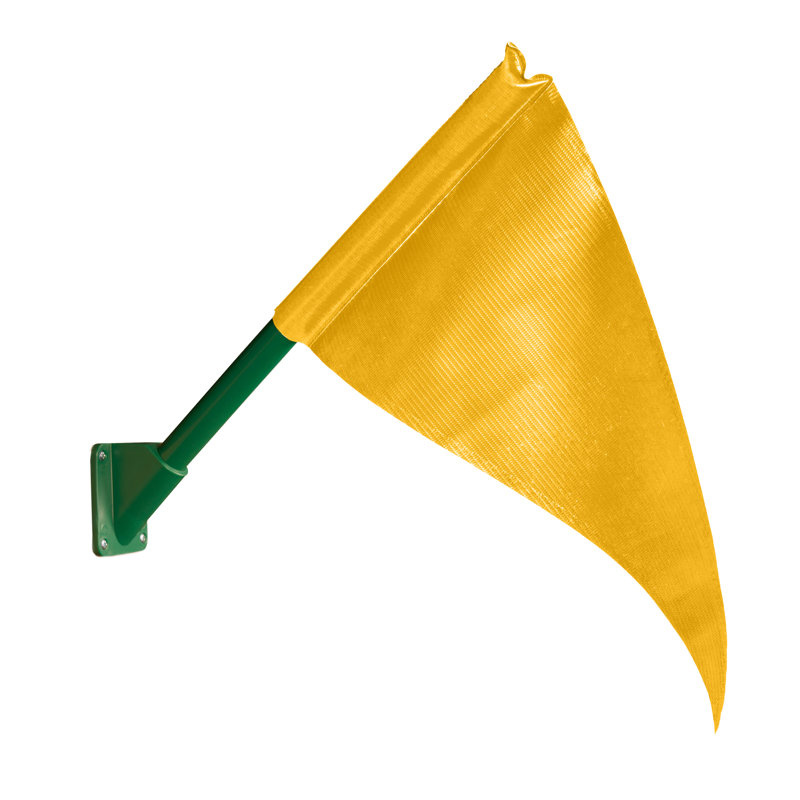 Plastic Flag and Flagpole Set, Yellow