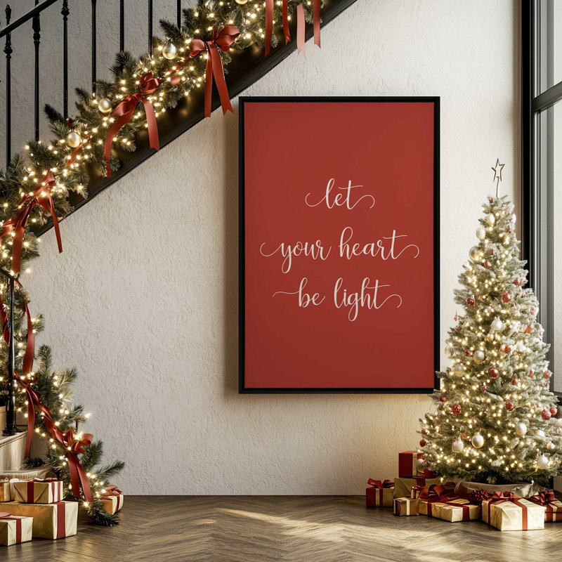 «Let Your Heart Be Light», reproduction d'art sur toile, H 18,75 po x l 12,75 po, Noir satiné