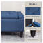 Repose-pieds en lin avec dessus relevable et capitonnage à boutons-602561035