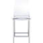 2 pièces de tabourets de comptoir en acrylique transparent avec - chaises de bar contemporaines et supports de pieds pour la salle à manger (2) Détails