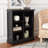 Aoting 30.1" H x 25" W Solid Wood Standard Bookcase-1664943388