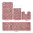 Hugo Premium 100% Cotton 4 Piece Bath Rug Sets with Non-Slip Backing, Machine Washable, Luxurious Chervon Pattern Super Absorbent & Tufted Weave Bath Mat for Bathroom, Shower, and Tub-286268724-286268710
