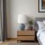 Lampe de table standard en métal Klara en résine grise, H 18,53 po x l 10,75 po x P 10,75 po