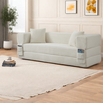 Modern Convertible Sofa Bed, Foam Material, Stylish Design For Apartments