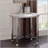 Round End Table With X-Shape Support