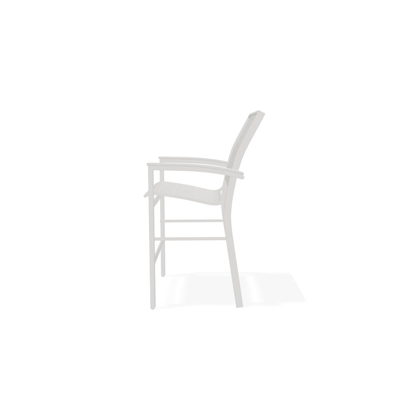 Chaise de café empilable en aluminium Bazza, Gris chaleureux, Diacre