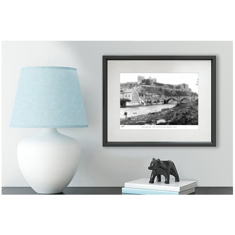 Richmond, The Castle And Bridge 1892 by Francis Frith - Single Picture Frame Print, 28cm H x 36cm W x 2.3cm D