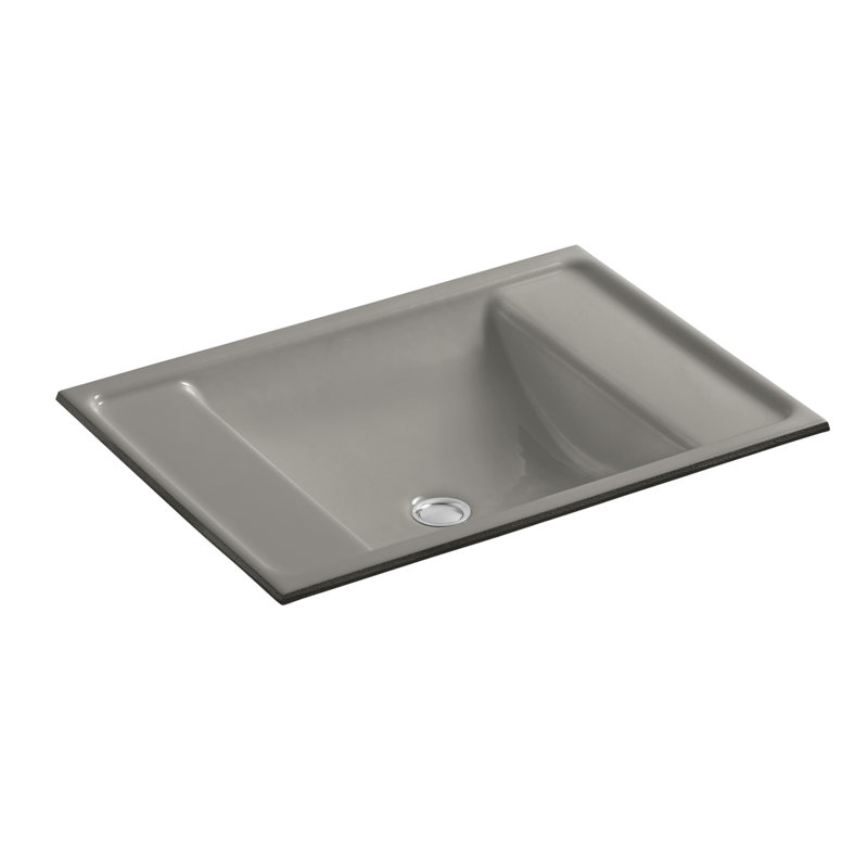 Alteo Metal Rectangular Undermount Bathroom Sink with Overflow, Cashmere