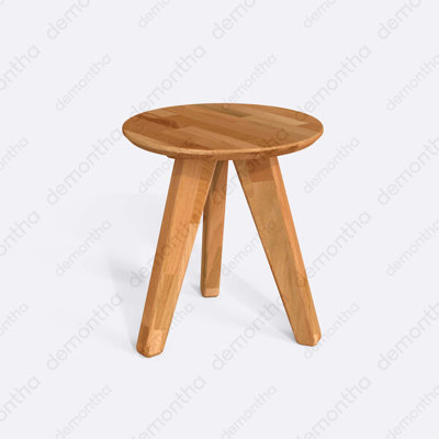 Monroe Round Coffee Table, Solid Beech Wood Minimalist Living Room Table