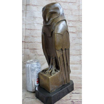 Guerrier Salvador Dali Abstract Modern Art Owl Bronze Sculpture Marble Statue Home Decor