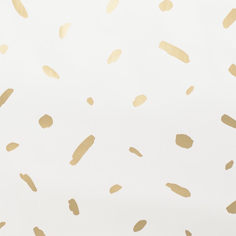 Hudson Leaf Glitter Wallpaper Cream Gold - Wallpaper from I Love