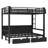 Full over Full Metal Bunk Bed with Storage, USB Ports, LED Lights, Lower Sofa Conversion and Drawers-1403046103-1403046097