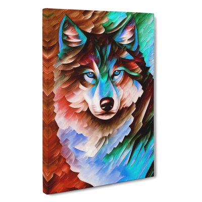 Wolf Portrait No.6 - Wrapped Canvas