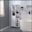 Armoire à linge blanche à 9 tablettes
