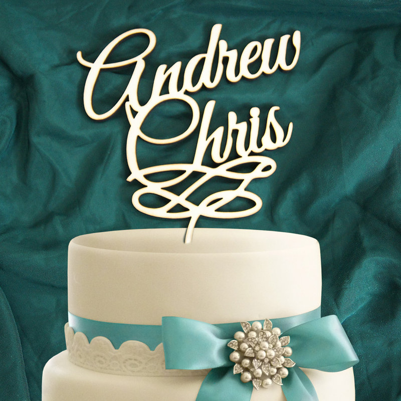 Wood Cake Topper, Yes, Shamrock