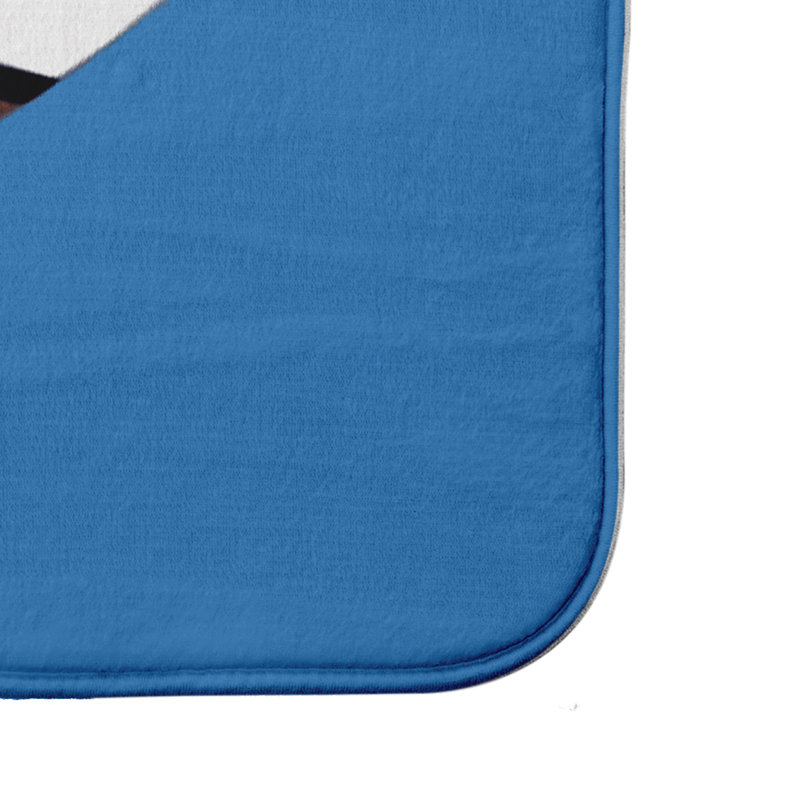 Tapis de bain Lenz, H 18 po x L 30 po, Bleu
