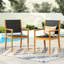 Paire de chaises de salle à manger Kd - structure en bois, couleur de conception moderne, profondeur de 21,95 po, poids de 17,59 lb, largeur de chaises de jardin de 24,7 po, hauteur de 34,7 po, sans coussins,