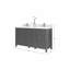 Meuble-lavabo double 60 po avec plateau en quartz Cambridge-101280303