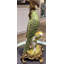 Porcelain Green Parrot Figurine Candle Holder With Bronze Ormolu Right Side