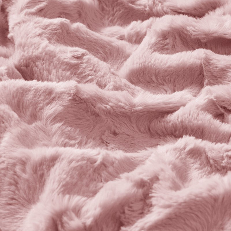 Couverture en fausse fourrure, Rosé