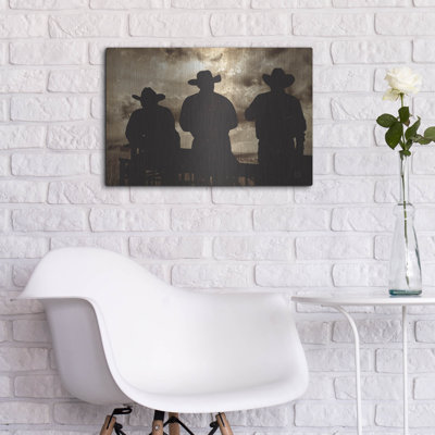 Union Rustic 'Three Cowboys Sepia' by Nathan Larson Metal Wall Art