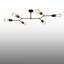 Lustre spoutnik semi-encastré 6 lumières