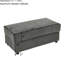 En U en velours côtelé gris, rangement, 2 repose-pieds et porte-gobelets, 4 supports pour téléphone, repose-pieds, rangement-1460435936