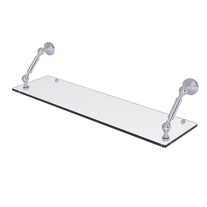 Tablette flottante Beresford, Chrome satiné, H 7,3 po x l 30 po x P 8 po