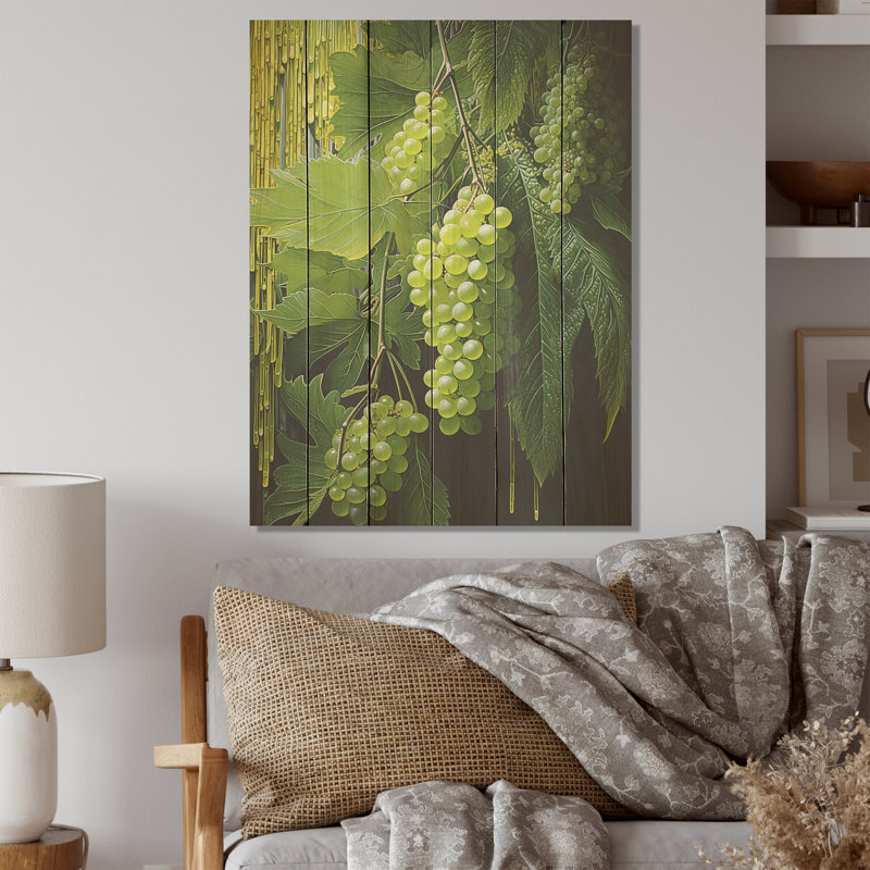 «White White Forest Tranquility I - Vin», art mural sur bois de pin naturel, H 40 po x l 30 po