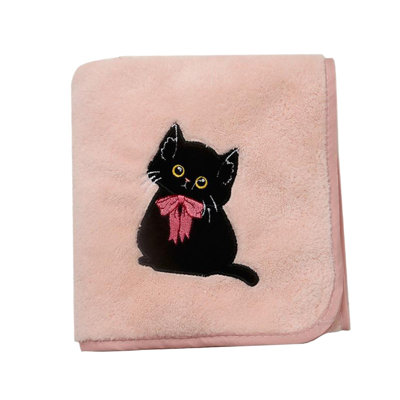 Serviette de bain à motif de chats mignons pour adultes Douce et très absorbante Une serviette portable indispensable pour se baigner et voyager à la maison