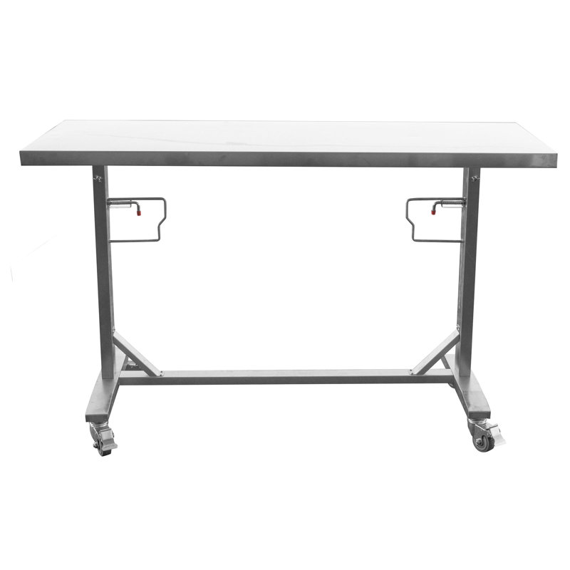 62'' W Stainless Steel Top Height-Adjustable Workbench with Wheels
