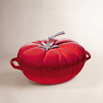 Staub Enameled Cast Iron Tomato Dutch Oven